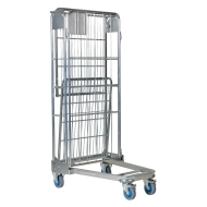 Roll conteneur 3 côtés 900 x 710 x 1740 mm roues caoutchouc