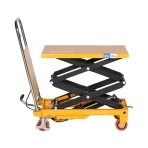 Table élévatrice mobile manuelle double ciseaux 350 kg - Provost FR