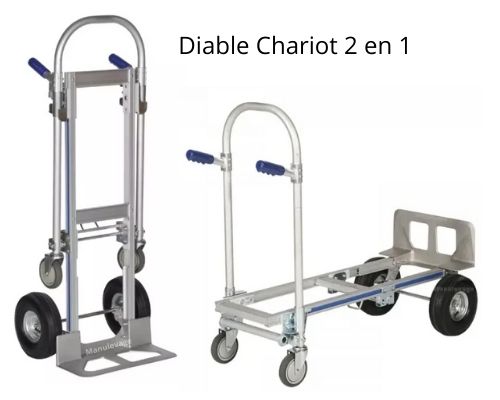 Diable chariot de transport 125 kg pliable - Diables pliables